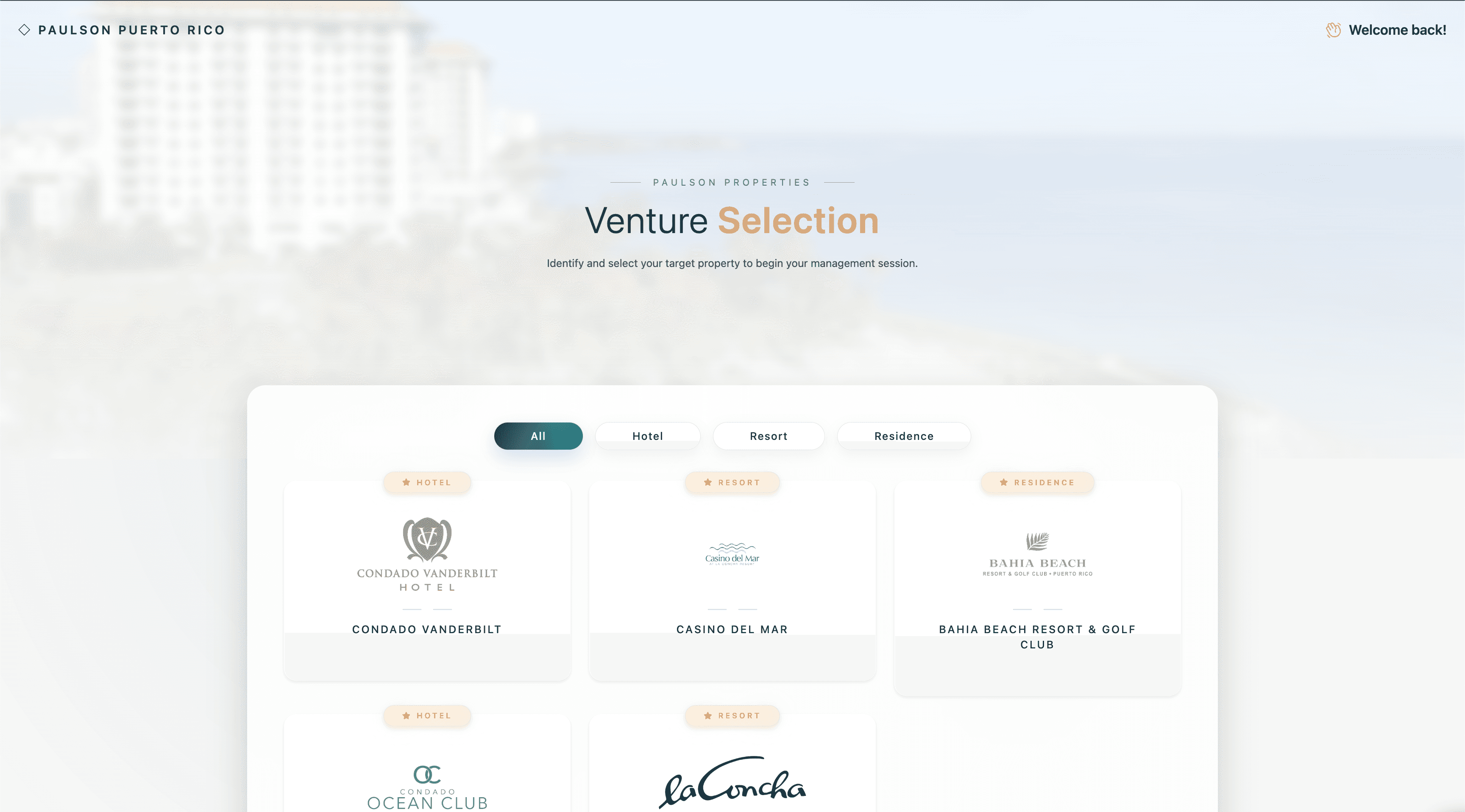 Property & Event Management Dashboard